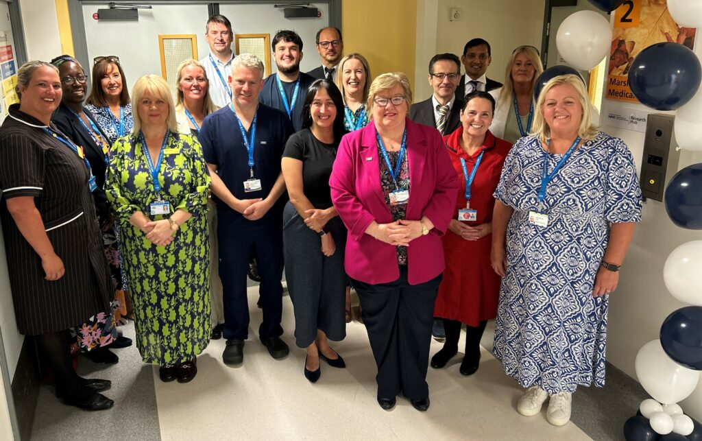 Picture of all the guests that attending the grand opening of the Research Hub at Marshalls Cross Medical Centre.